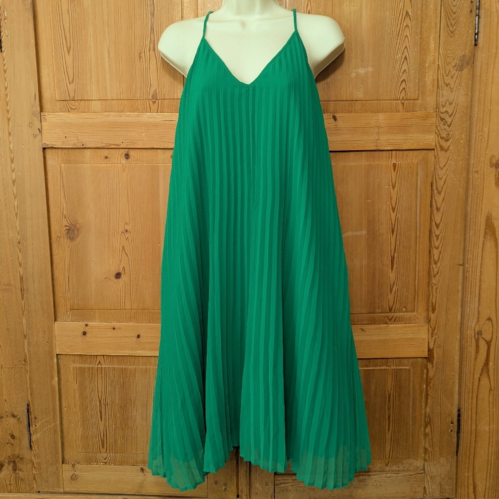 Victoria's Secret Green Pleated Dress XL